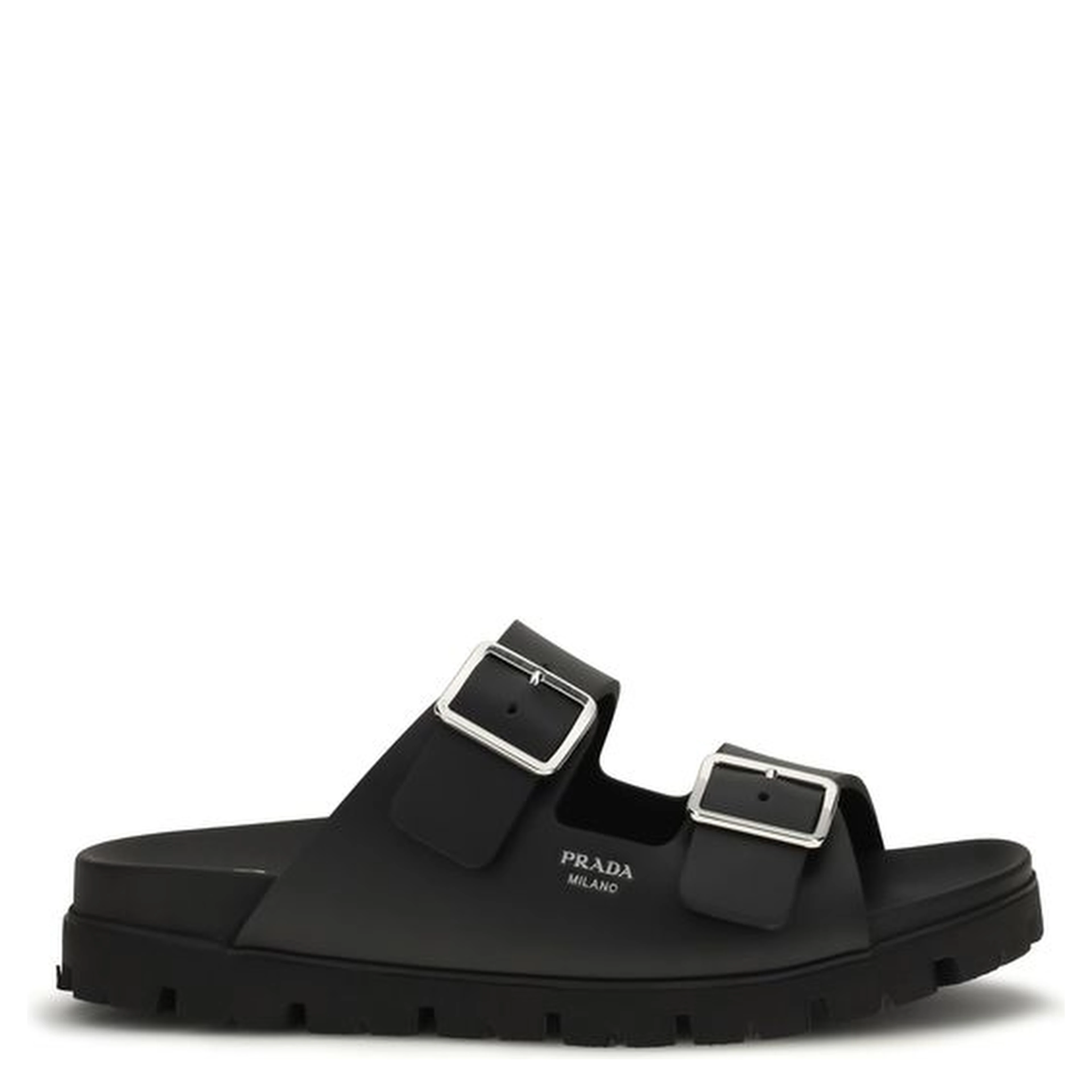Black Calf Leather Bos Taurus Sandals