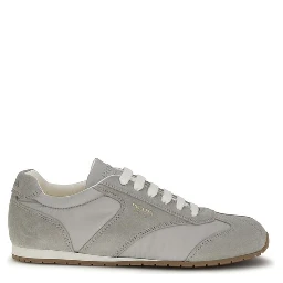 Gray Calf Leather Bos Taurus Low Top Sneakers