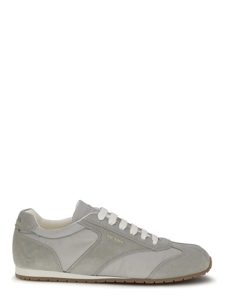 Gray Calf Leather Bos Taurus Low Top Sneakers