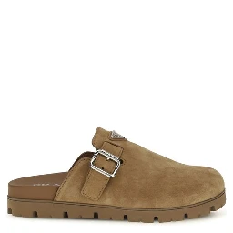 Beige Calf Leather Bos Taurus Mules