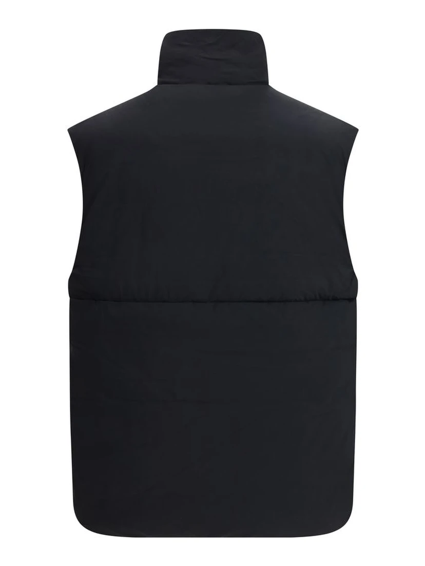 Black Polyamide Sleveless Jacket