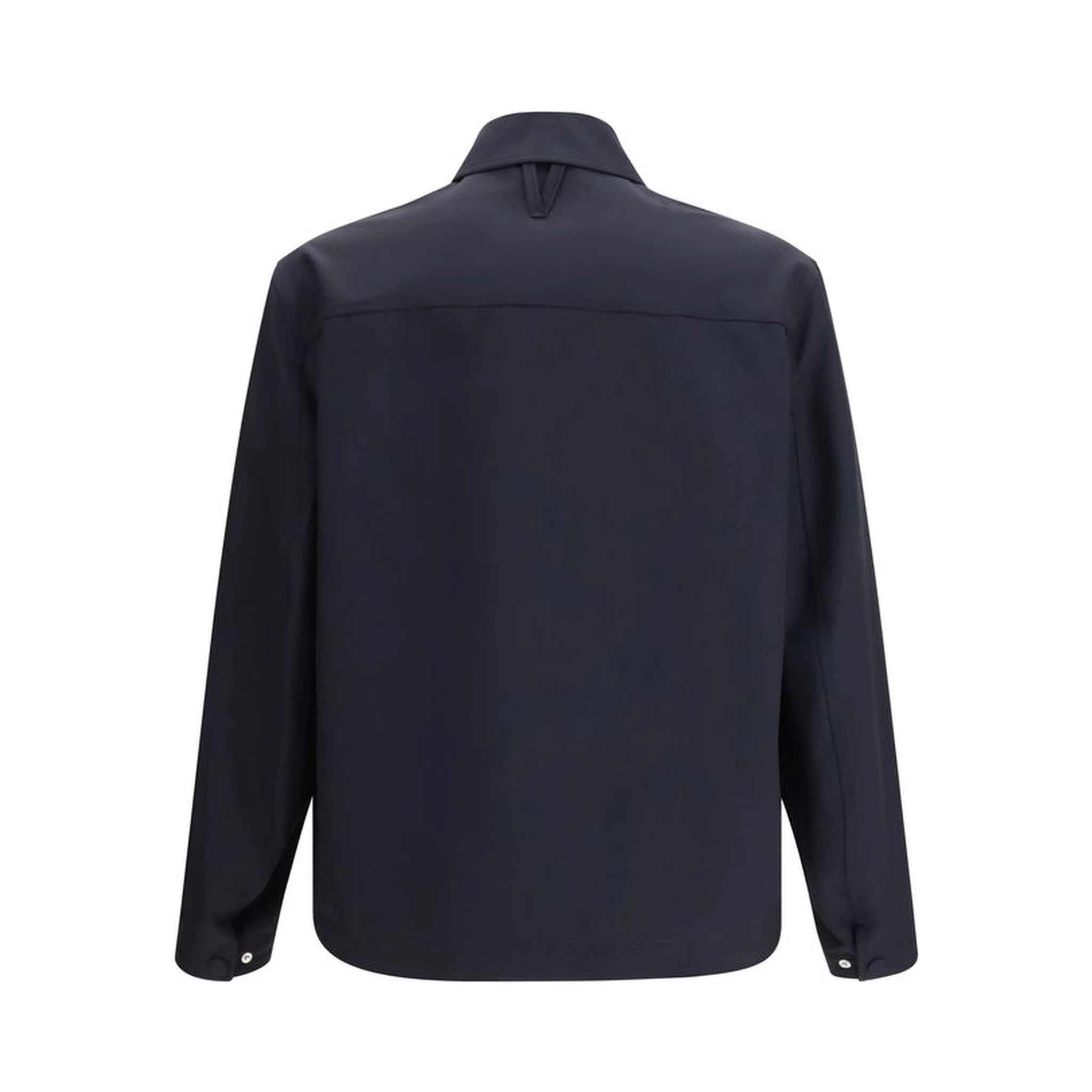 Blue Fleece Wool Coat