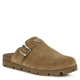 Beige Calf Leather Bos Taurus Mules