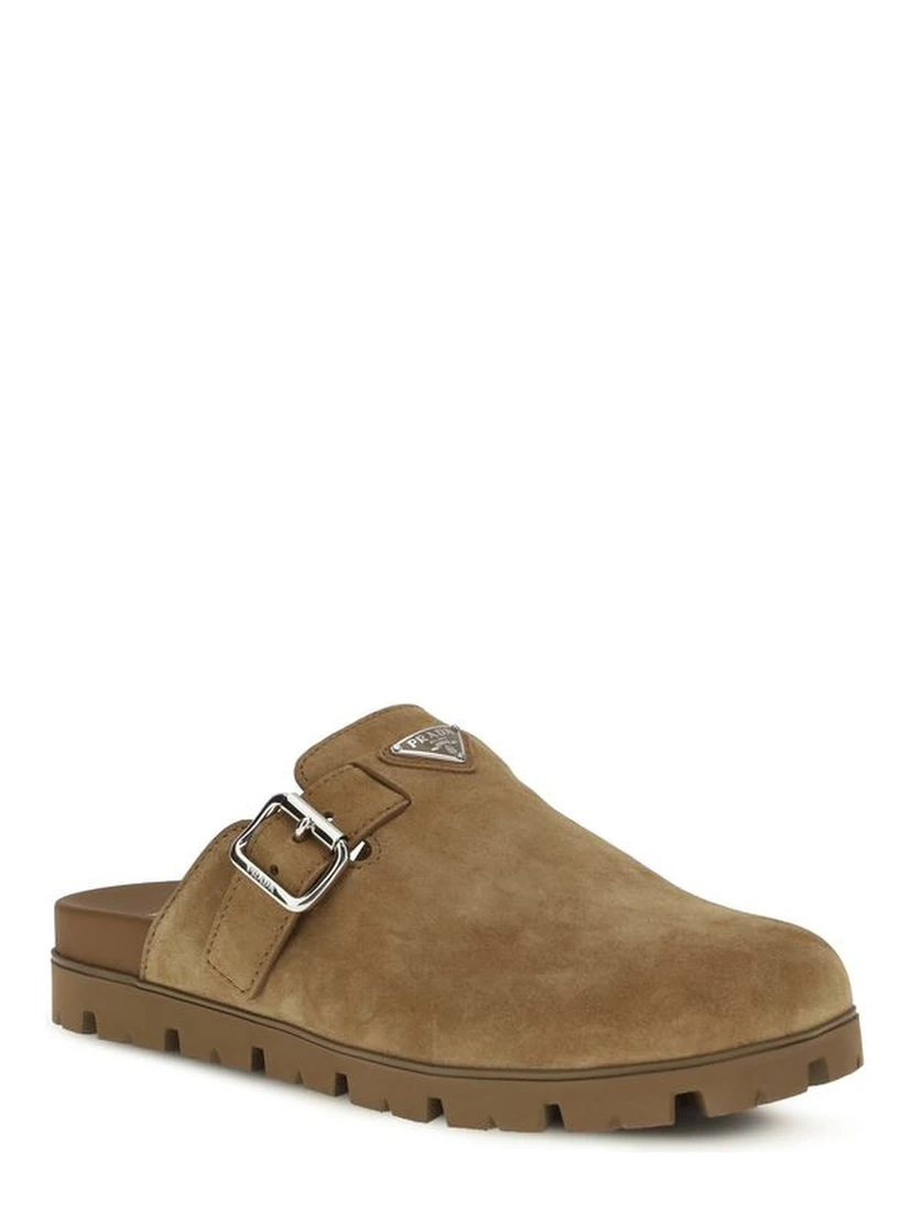 Beige Calf Leather Bos Taurus Mules