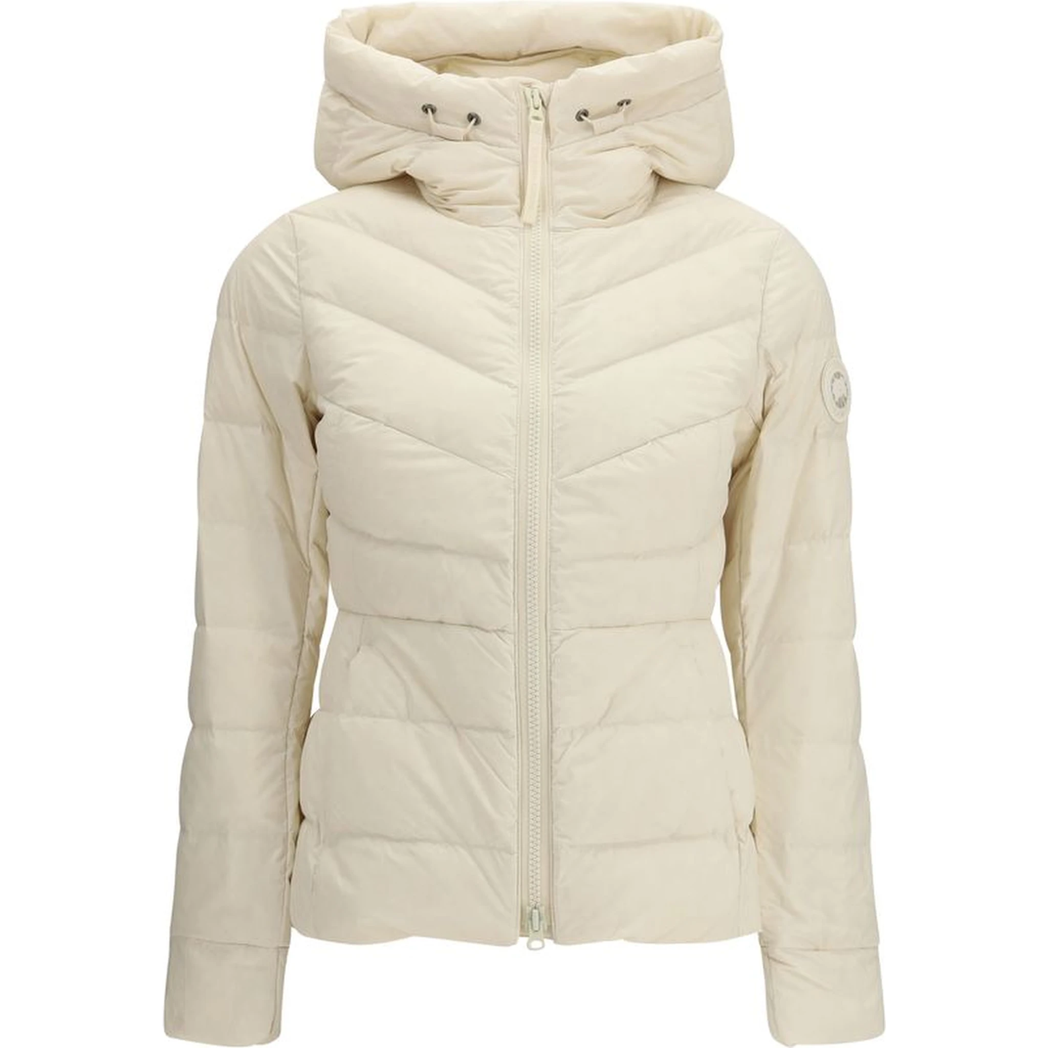Beige Nylon Full-Length Jacket