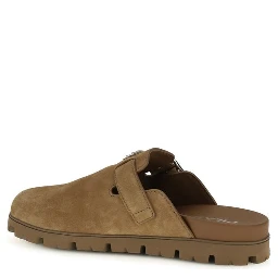 Beige Calf Leather Bos Taurus Mules