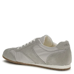 Gray Calf Leather Bos Taurus Low Top Sneakers