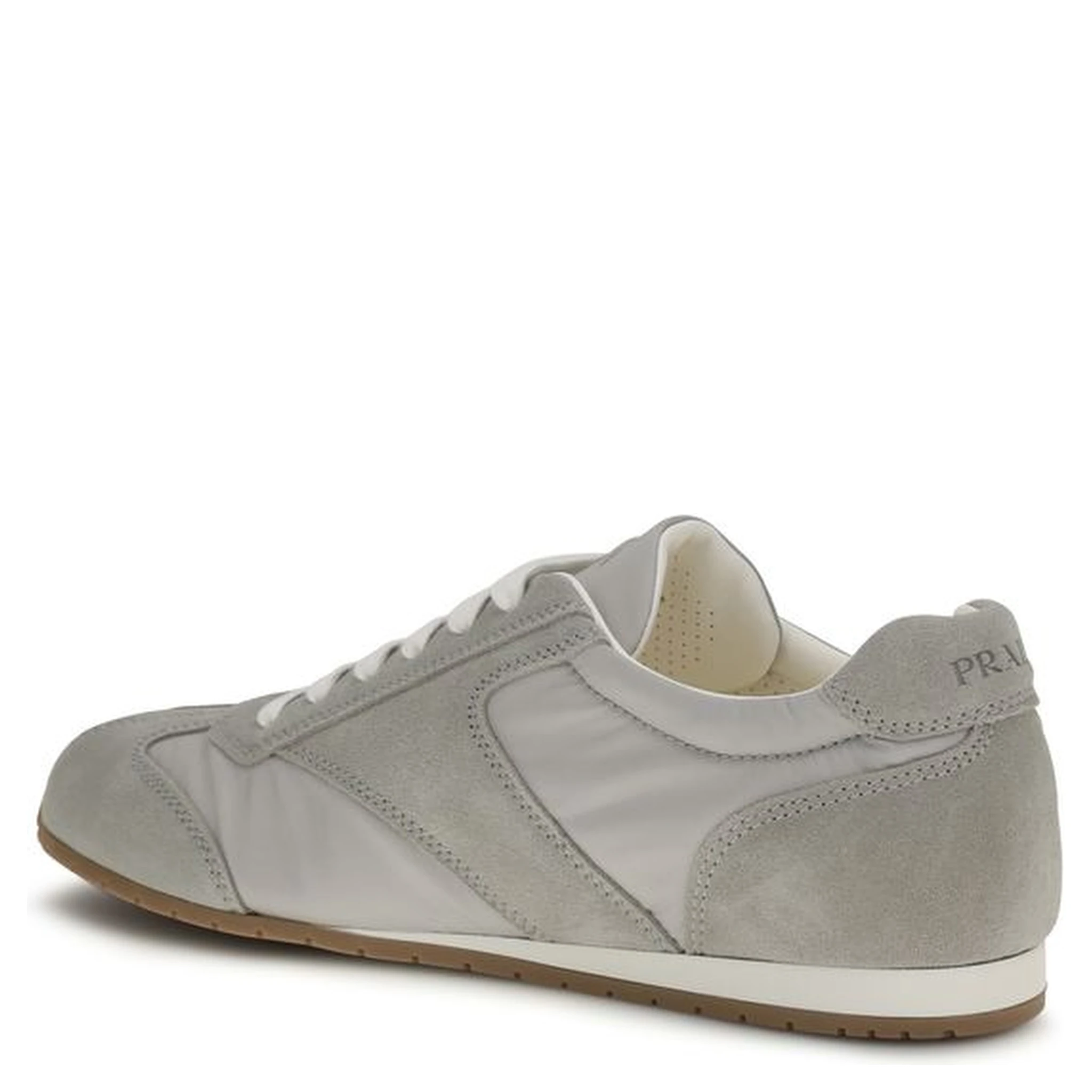 Gray Calf Leather Bos Taurus Low Top Sneakers