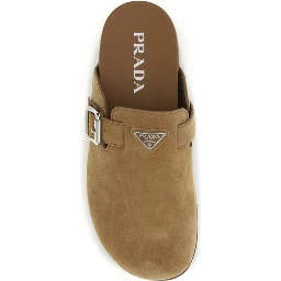 Beige Calf Leather Bos Taurus Mules