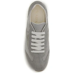Gray Calf Leather Bos Taurus Low Top Sneakers