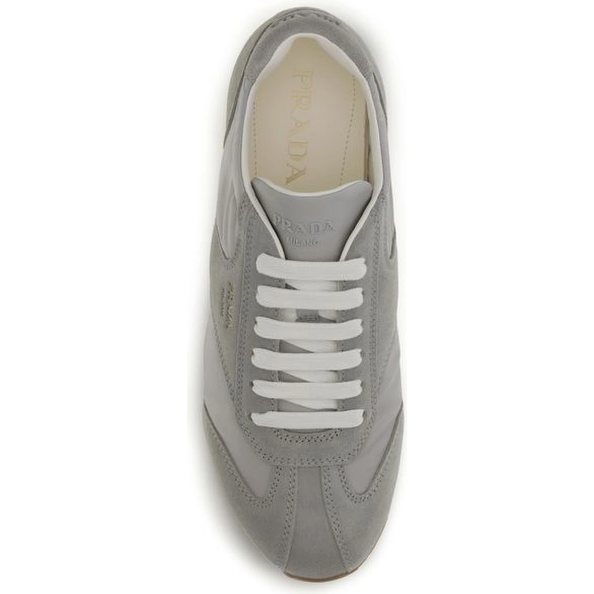 Gray Calf Leather Bos Taurus Low Top Sneakers