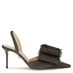 Brown Raffia Pumps