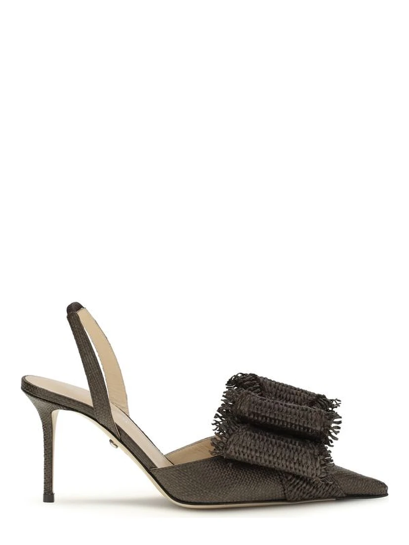 Brown Raffia Pumps