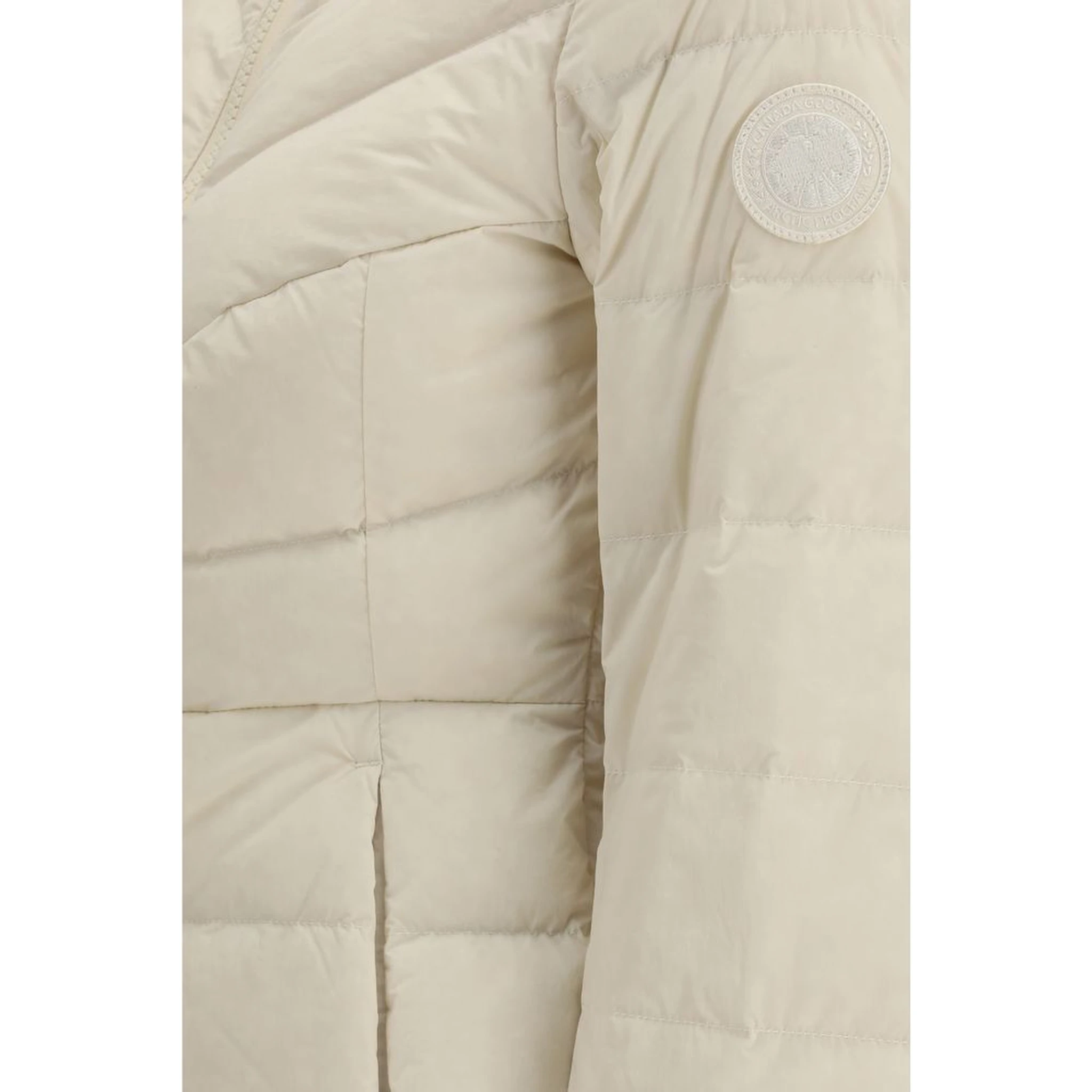 Beige Nylon Full-Length Jacket