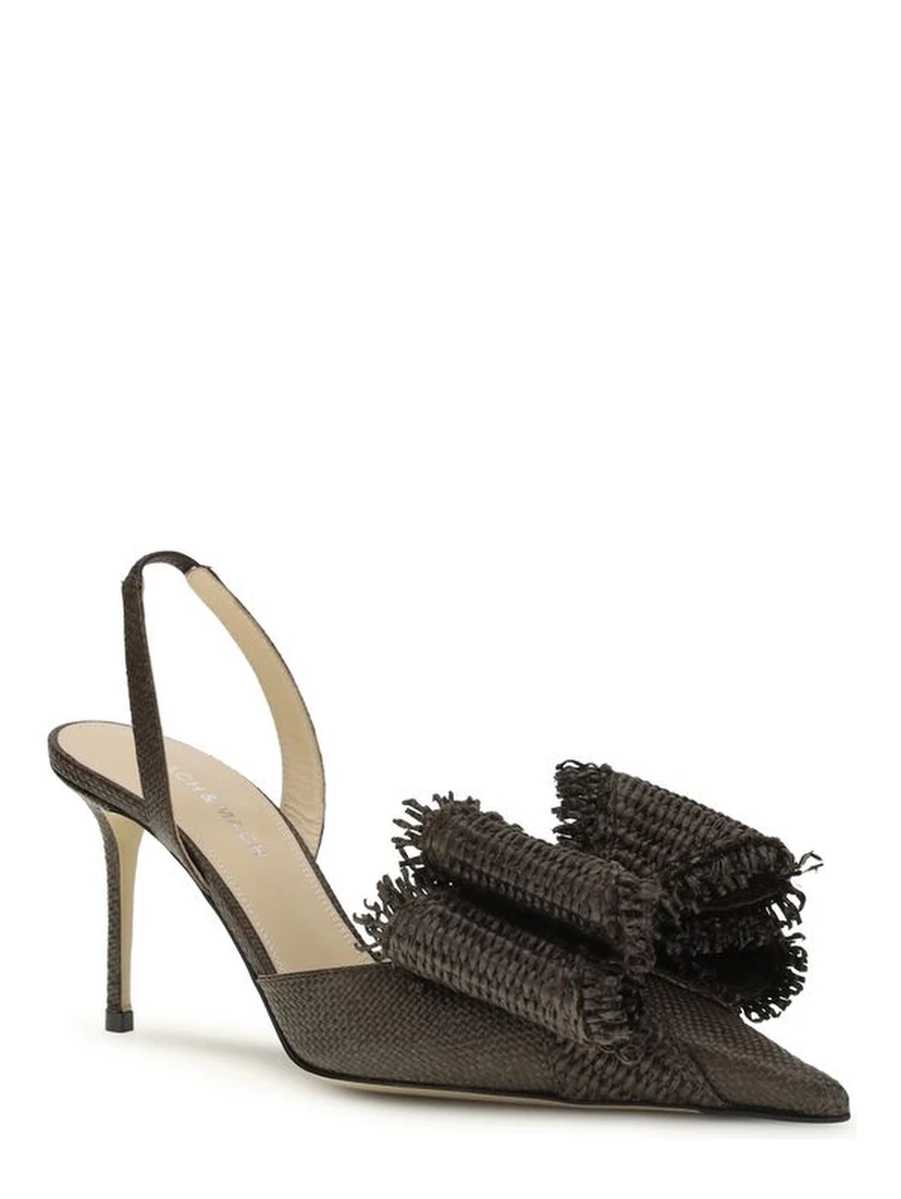 Brown Raffia Pumps