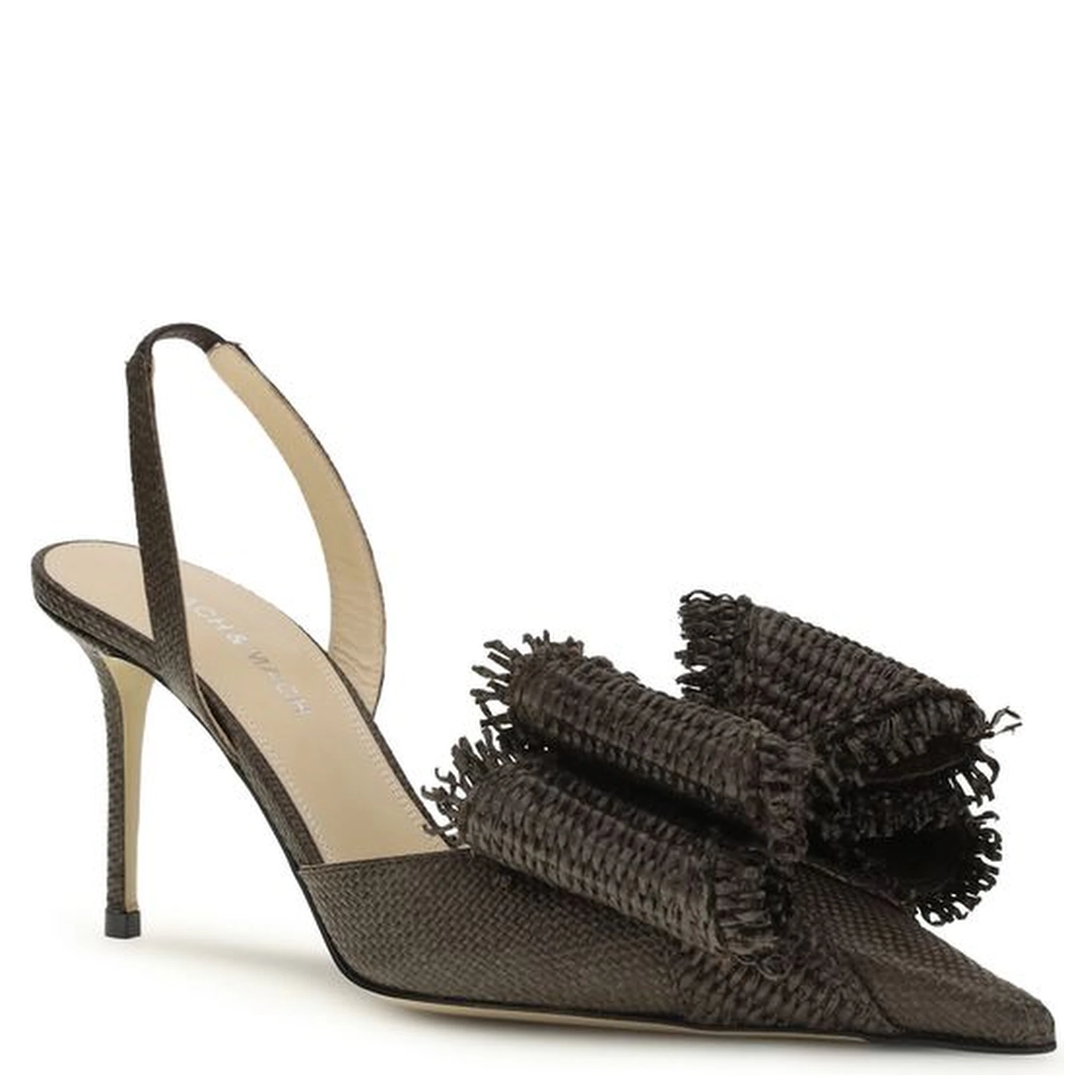 Brown Raffia Pumps