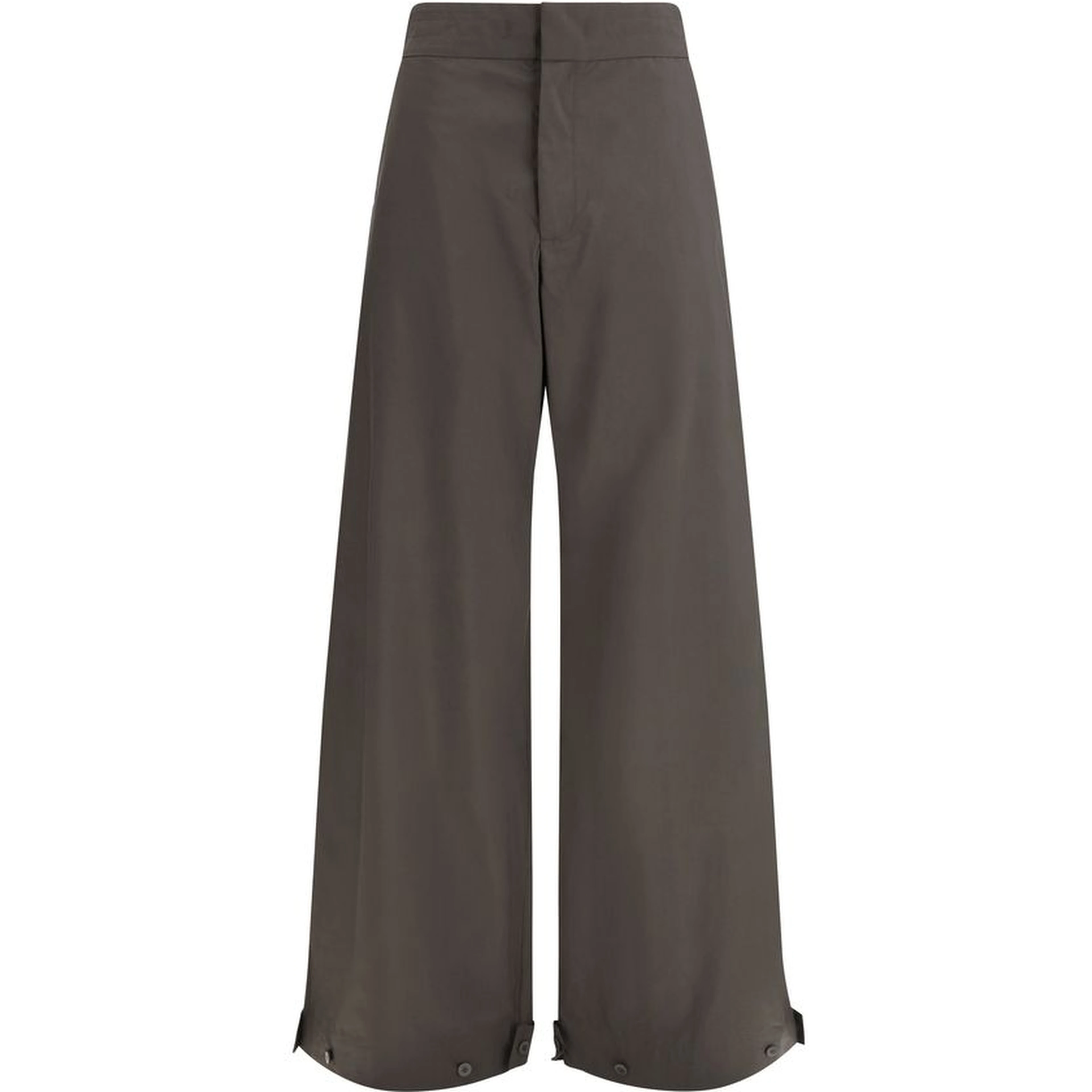 Gray Cotton Casual Pants
