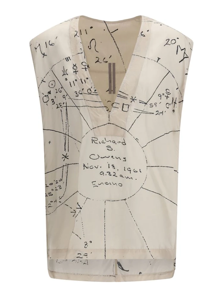 Beige Viscose Pattern Shirt