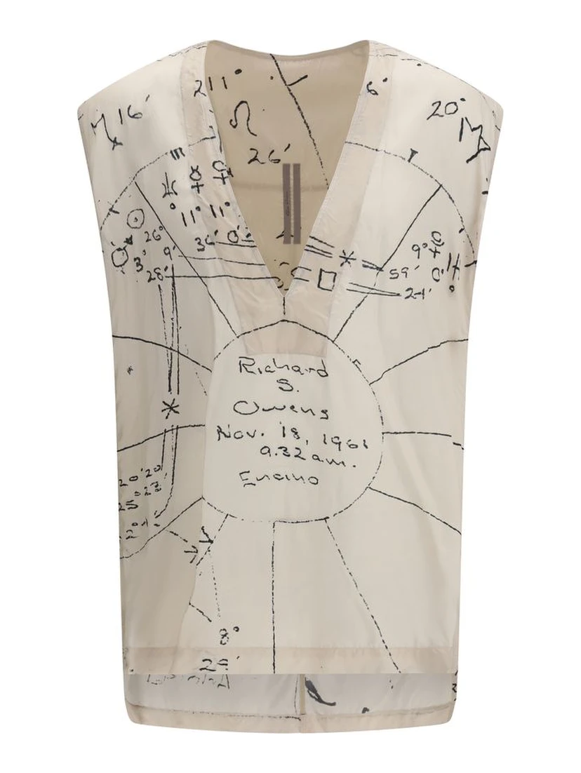 Beige Viscose Pattern Shirt