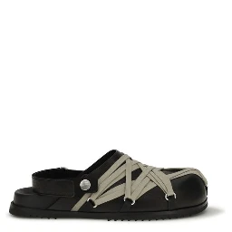 Black Calf Leather Bos Taurus Mules