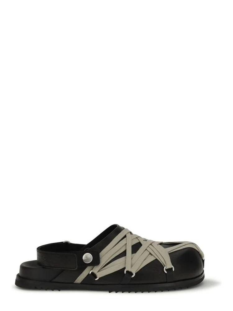 Black Calf Leather Bos Taurus Mules