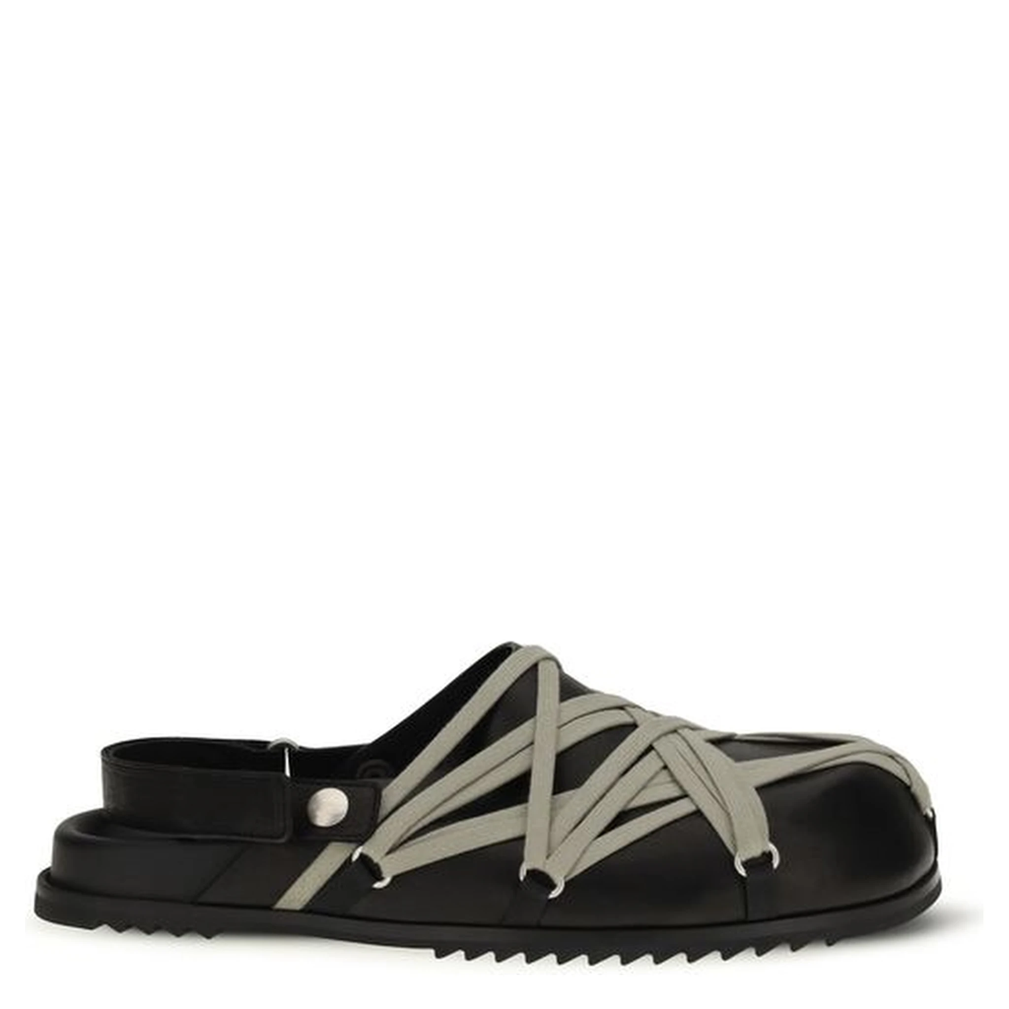 Black Calf Leather Bos Taurus Clogs