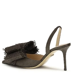 Brown Raffia Pumps