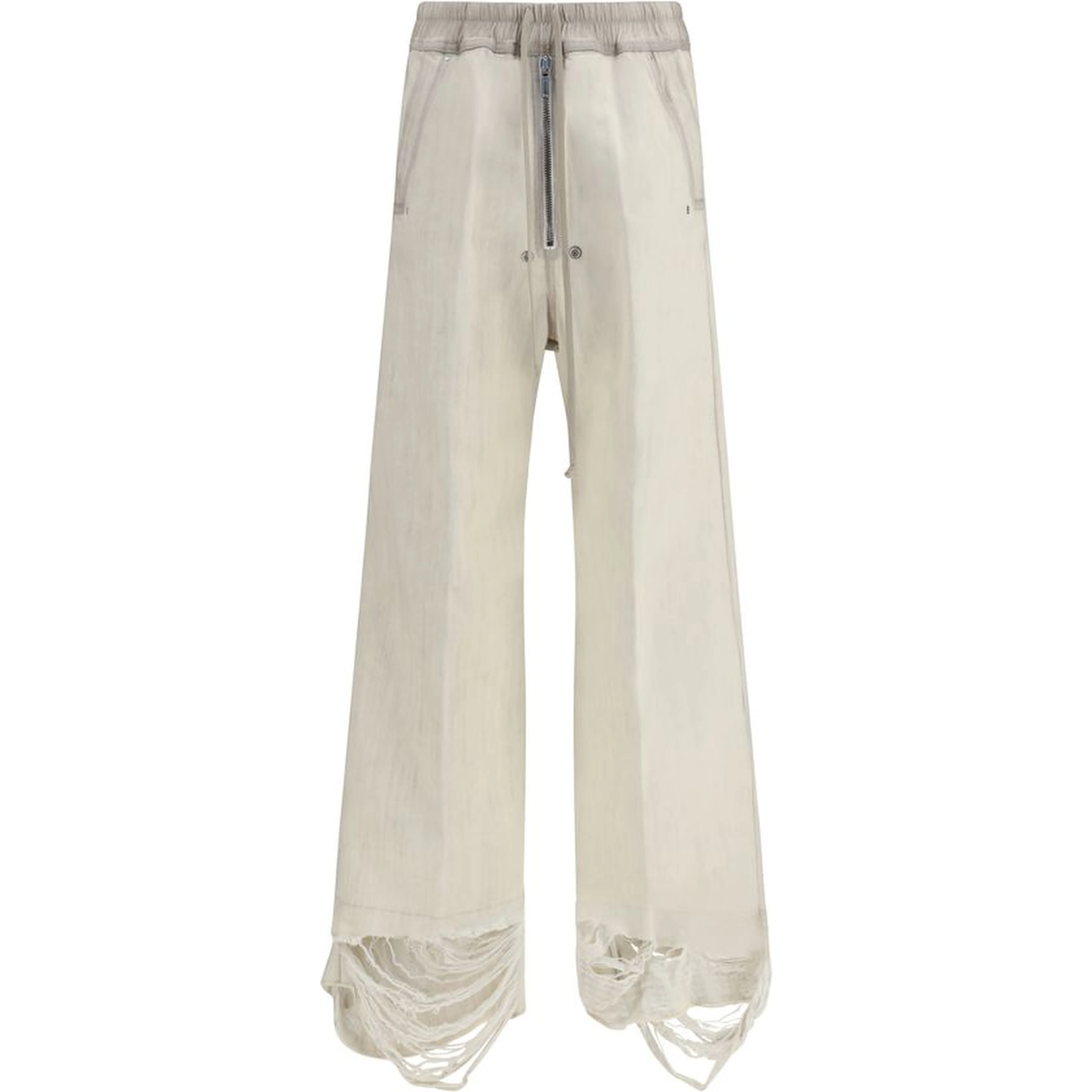 White Cotton Casual Pants