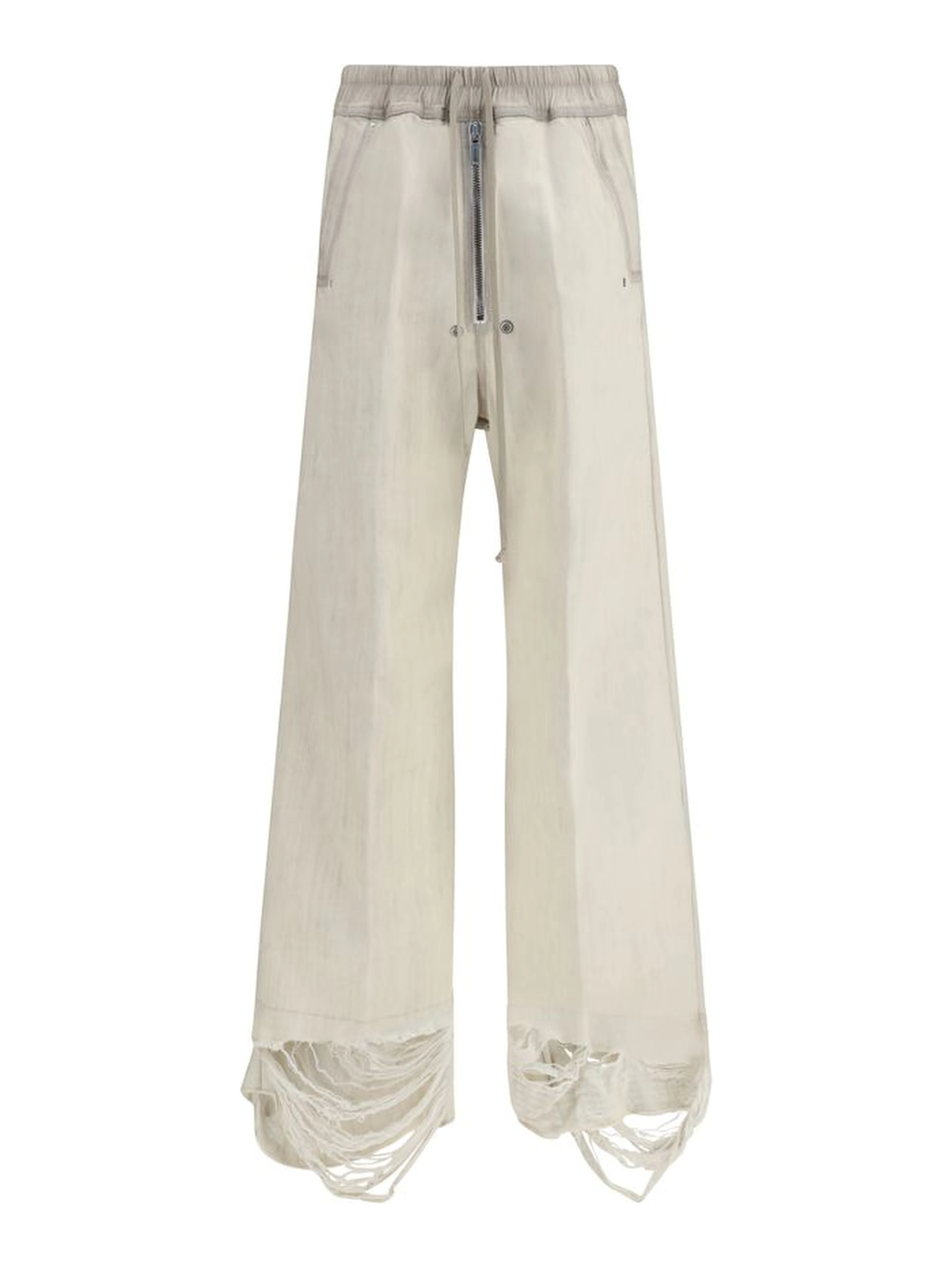 White Cotton Casual Pants