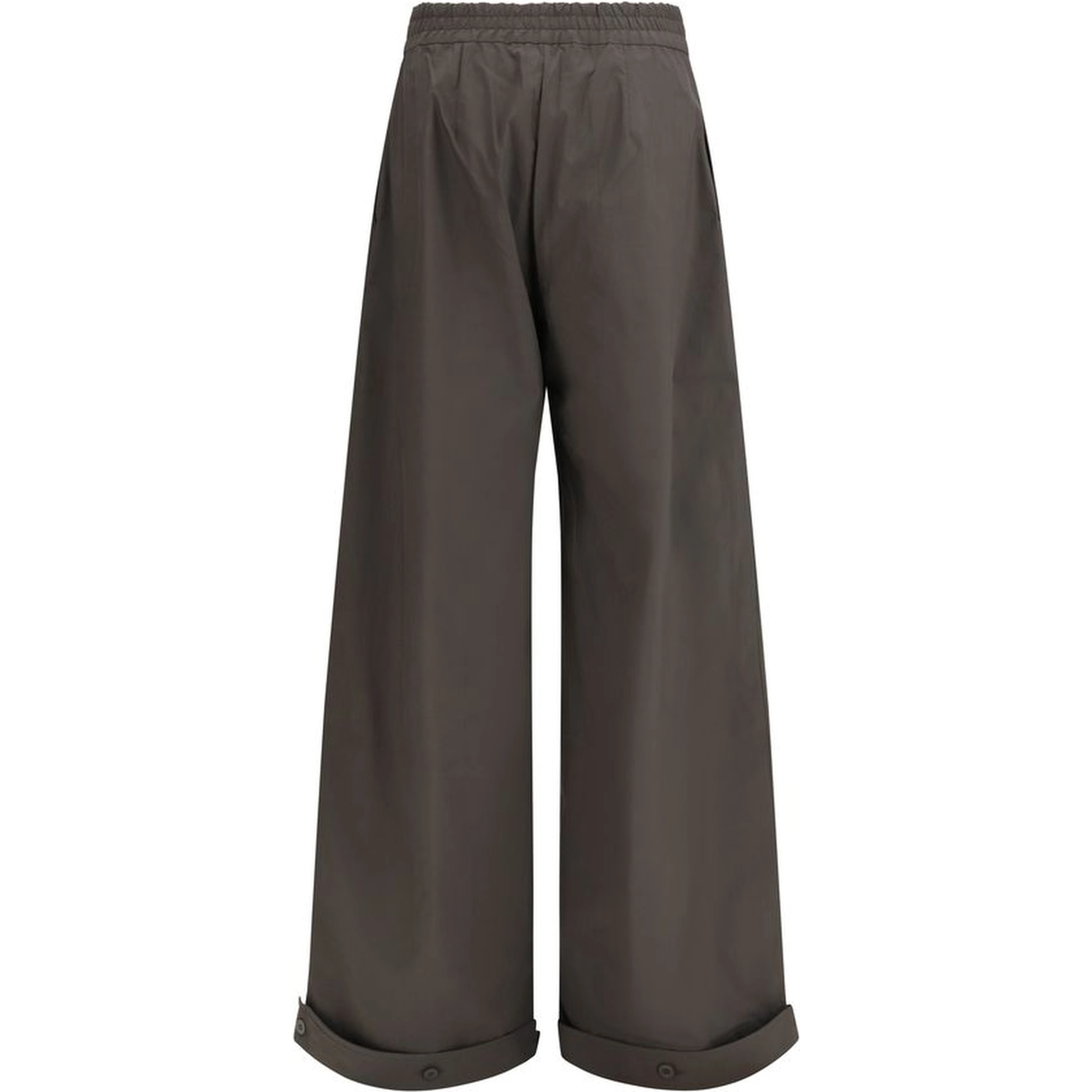 Gray Cotton Casual Pants