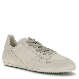 Gray Calf Leather Bos Taurus Low Top Sneakers