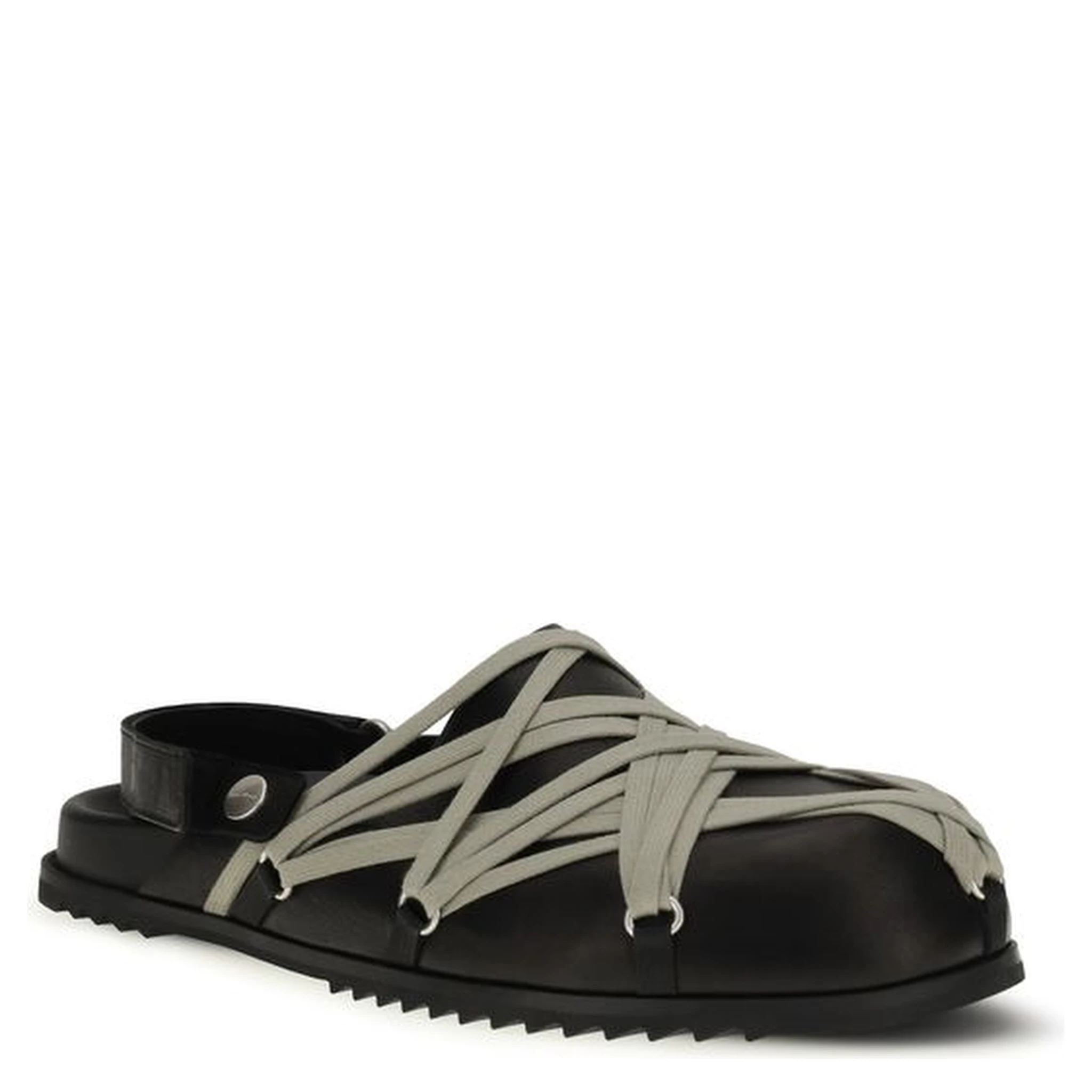Black Calf Leather Bos Taurus Clogs