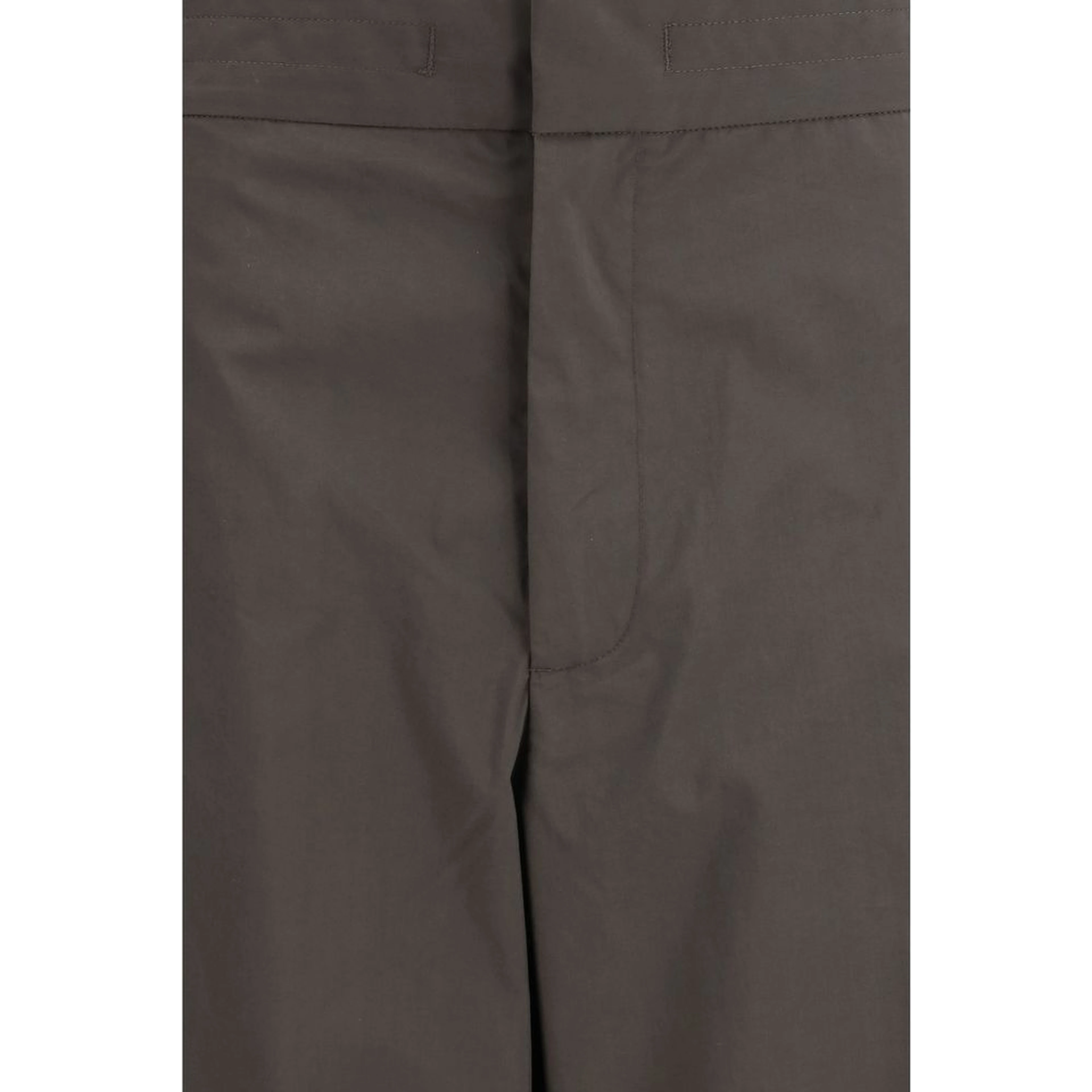 Gray Cotton Casual Pants