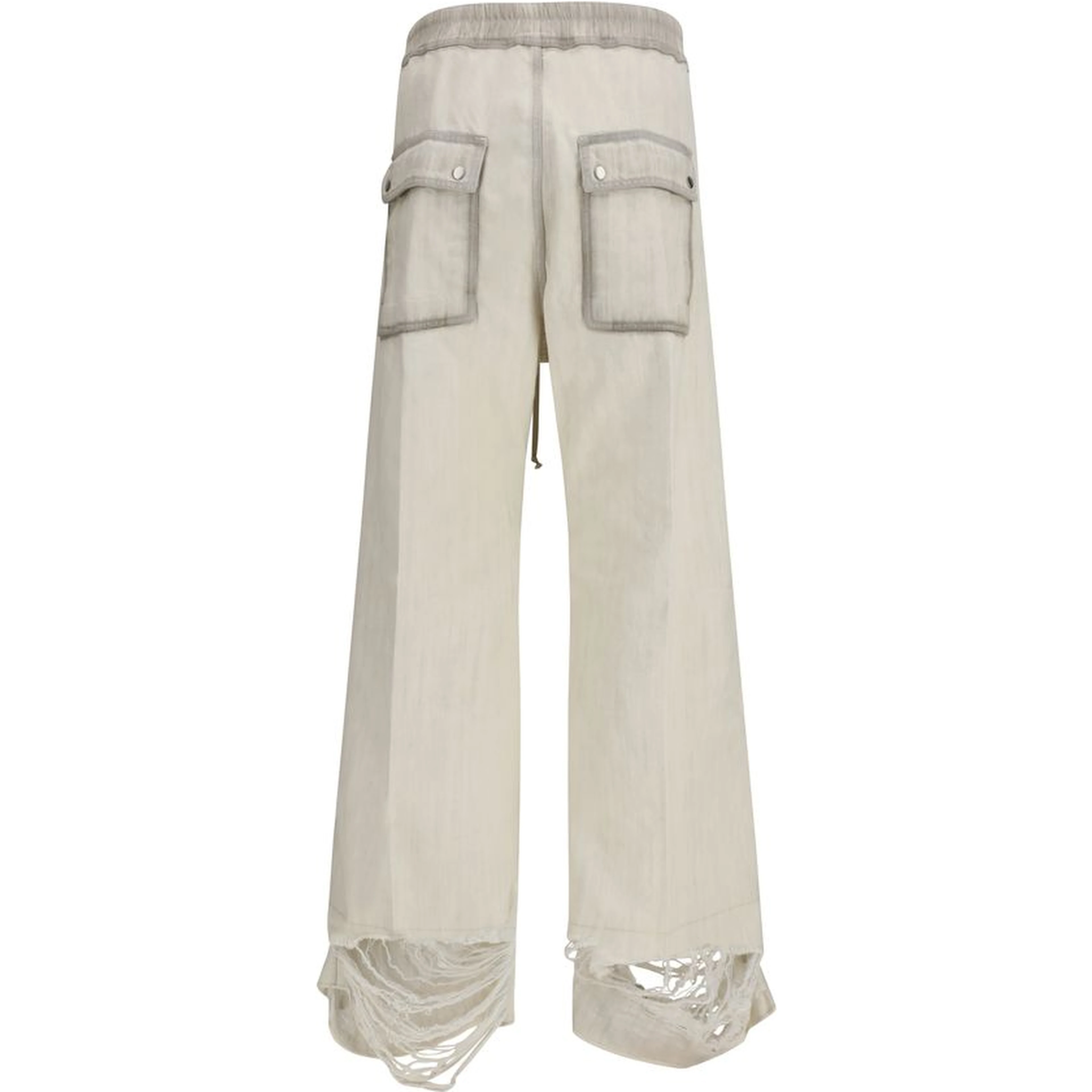 White Cotton Casual Pants