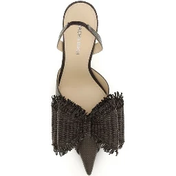 Brown Raffia Pumps