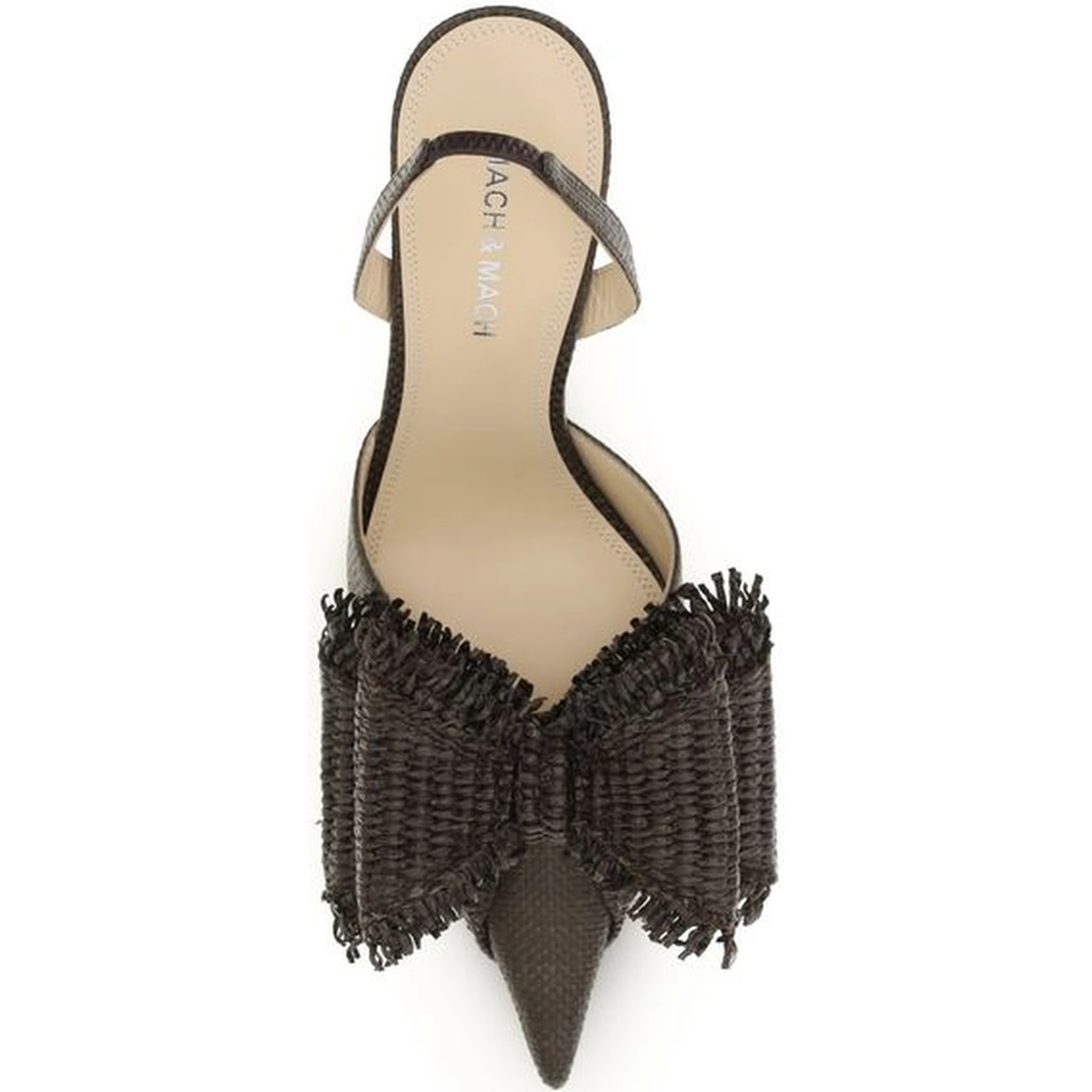 Brown Raffia Pumps