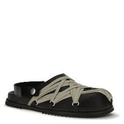 Black Calf Leather Bos Taurus Mules