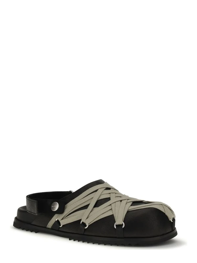 Black Calf Leather Bos Taurus Mules alternative