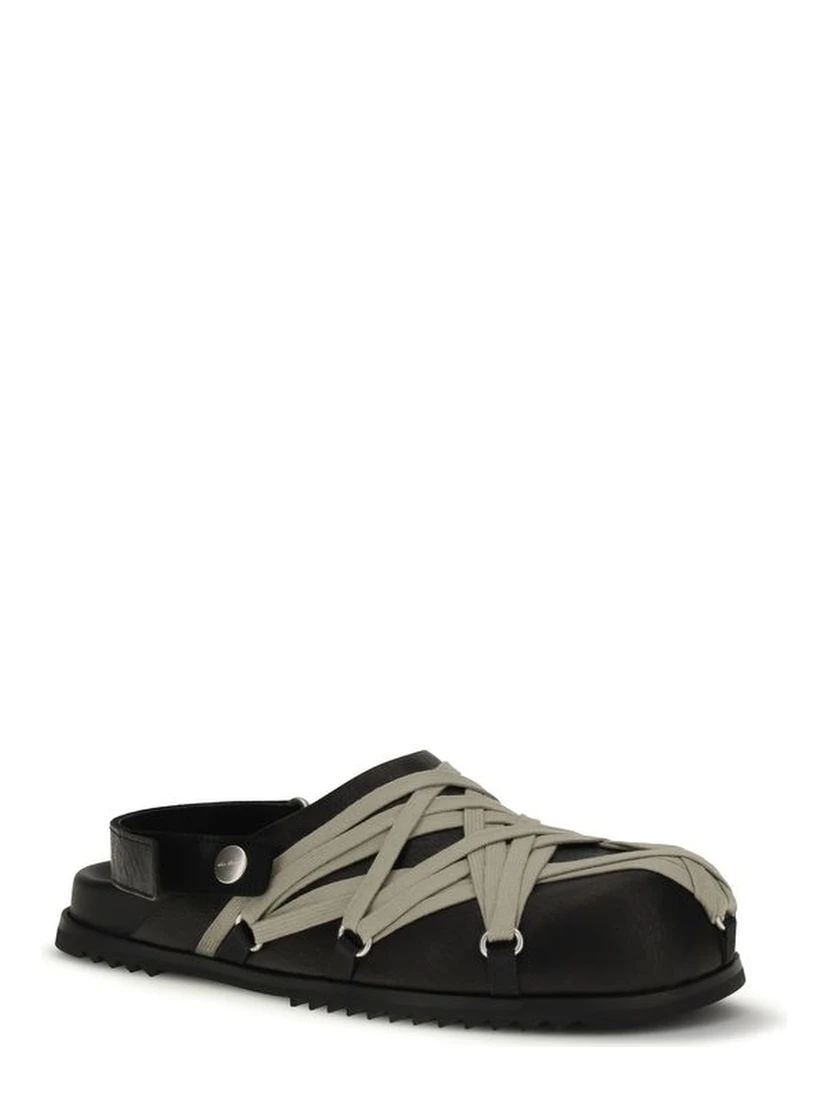 Black Calf Leather Bos Taurus Mules