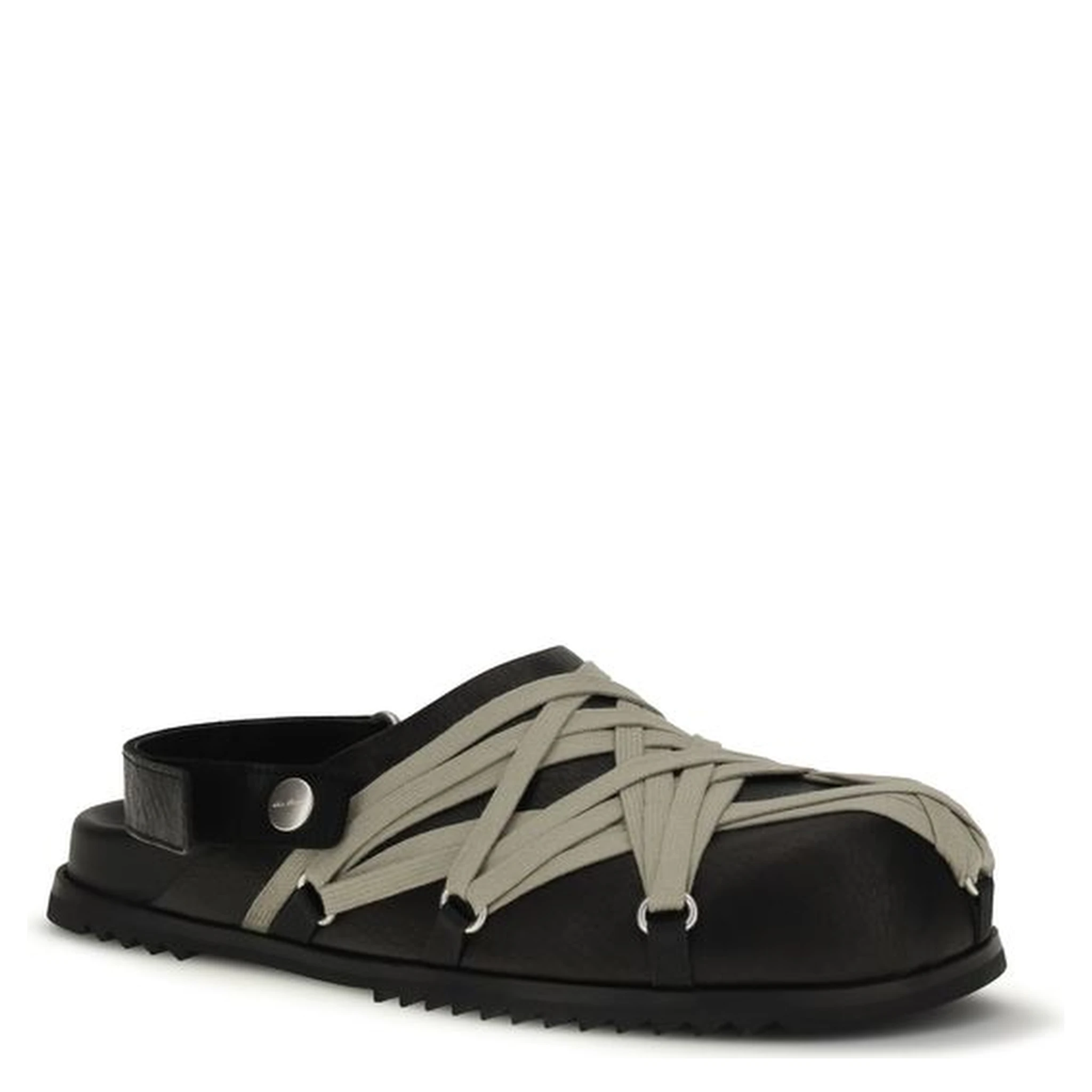 Black Calf Leather Bos Taurus Mules