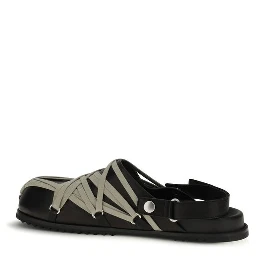 Black Calf Leather Bos Taurus Clogs