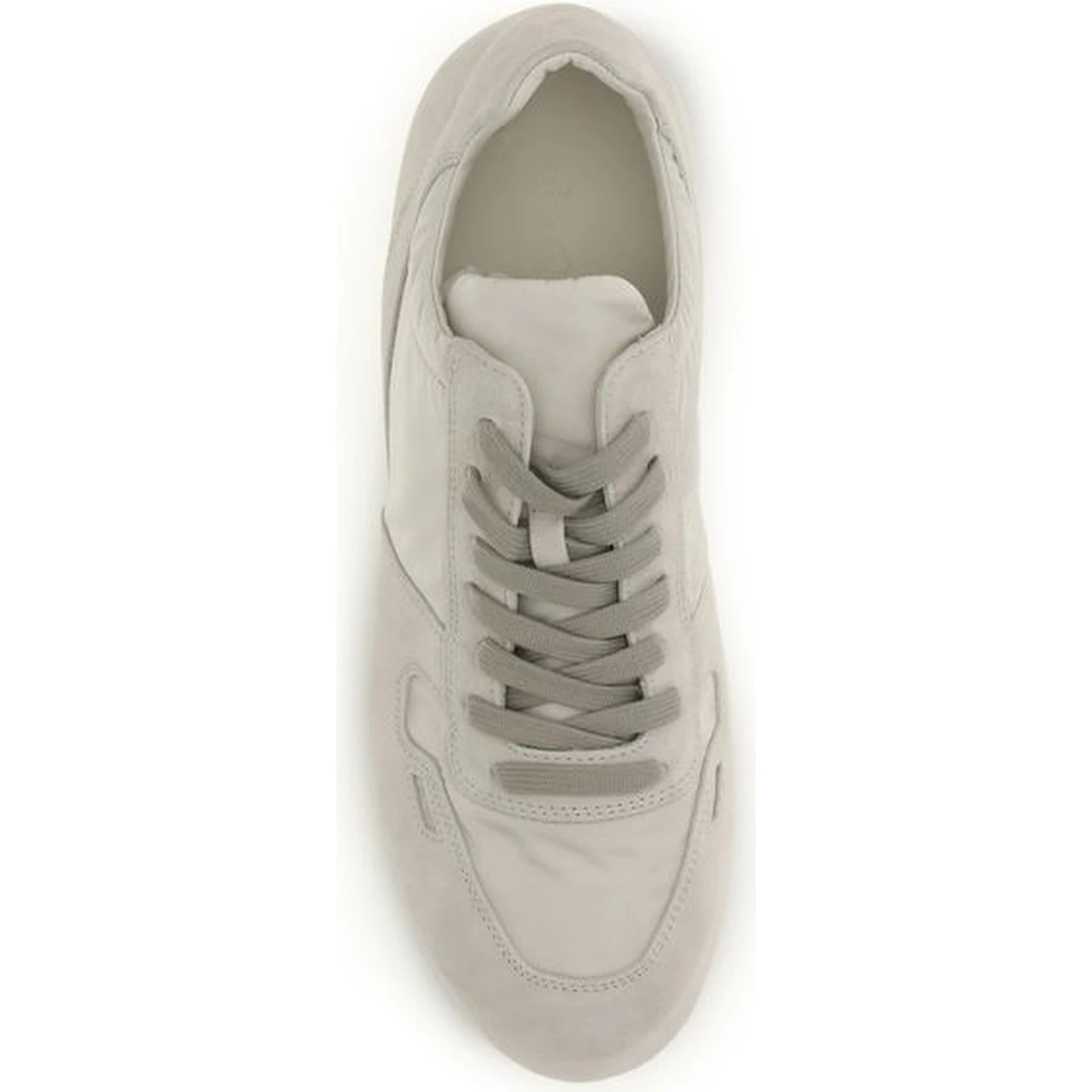 Gray Calf Leather Bos Taurus Low Top Sneakers