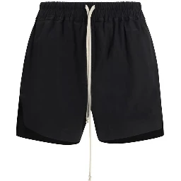 Black Cotton Bermuda Shorts