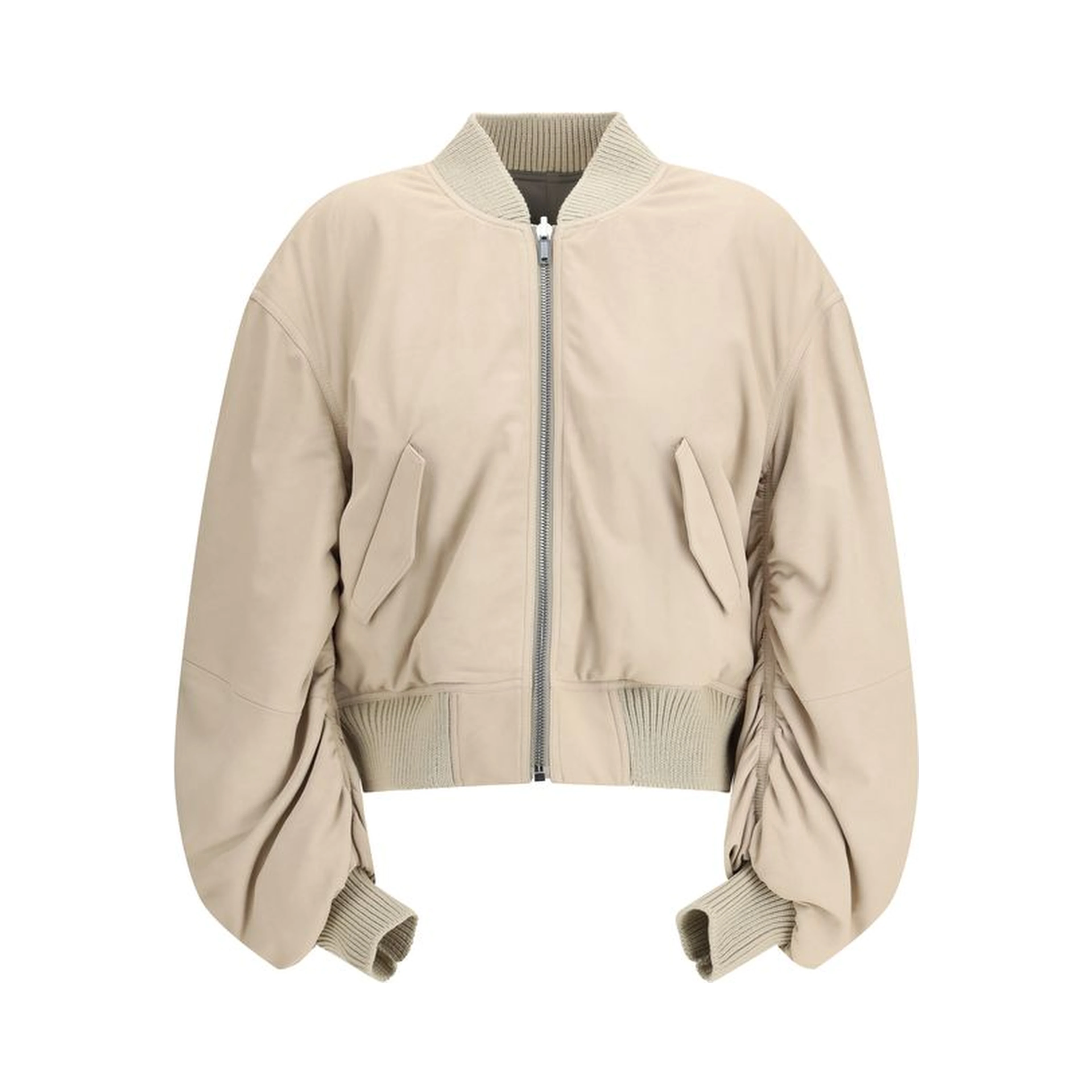 Beige Leather Jacket