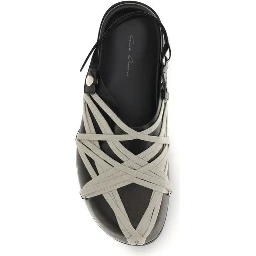 Black Calf Leather Bos Taurus Clogs
