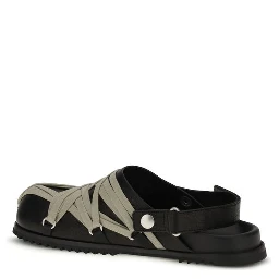 Black Calf Leather Bos Taurus Mules