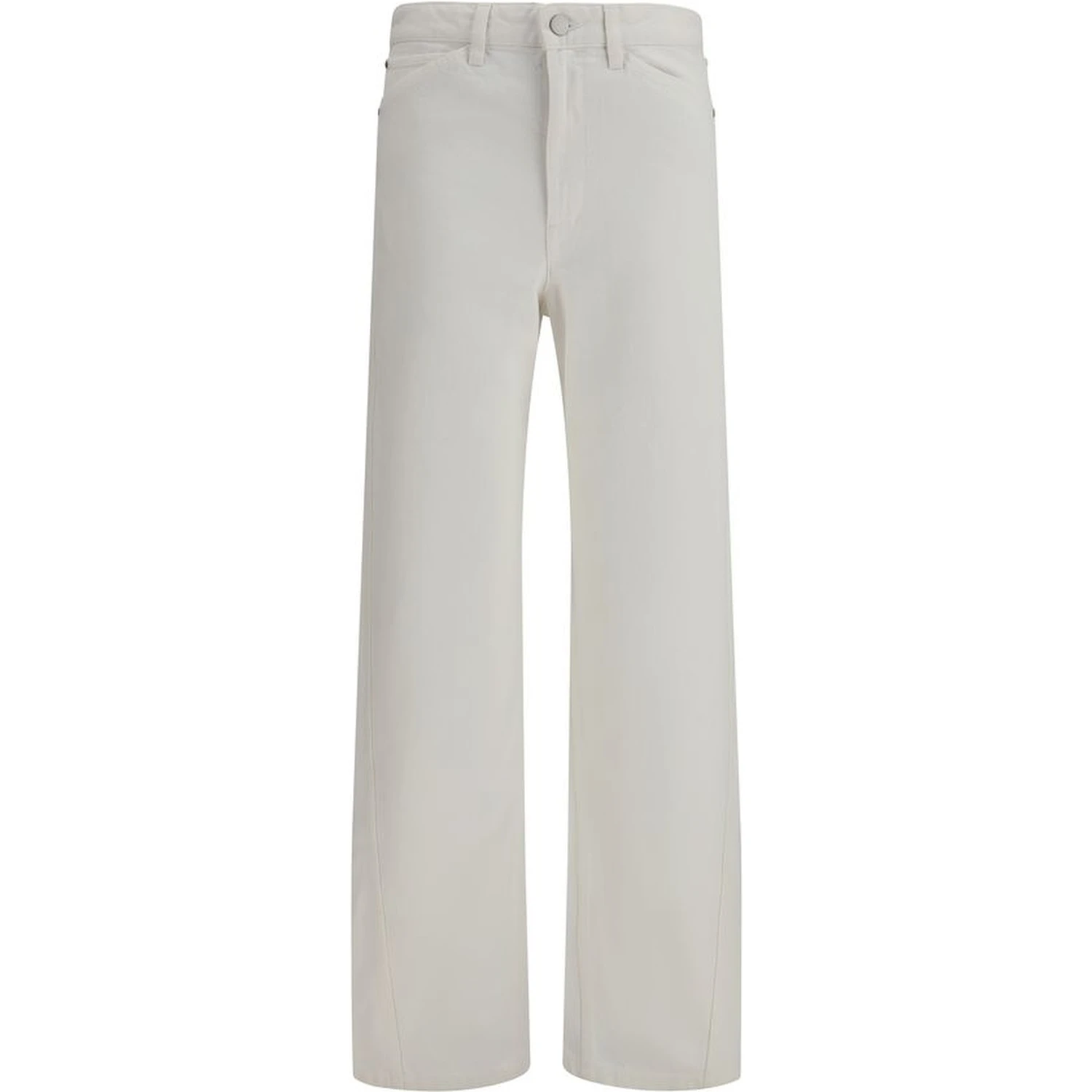 White Cotton Casual Pants