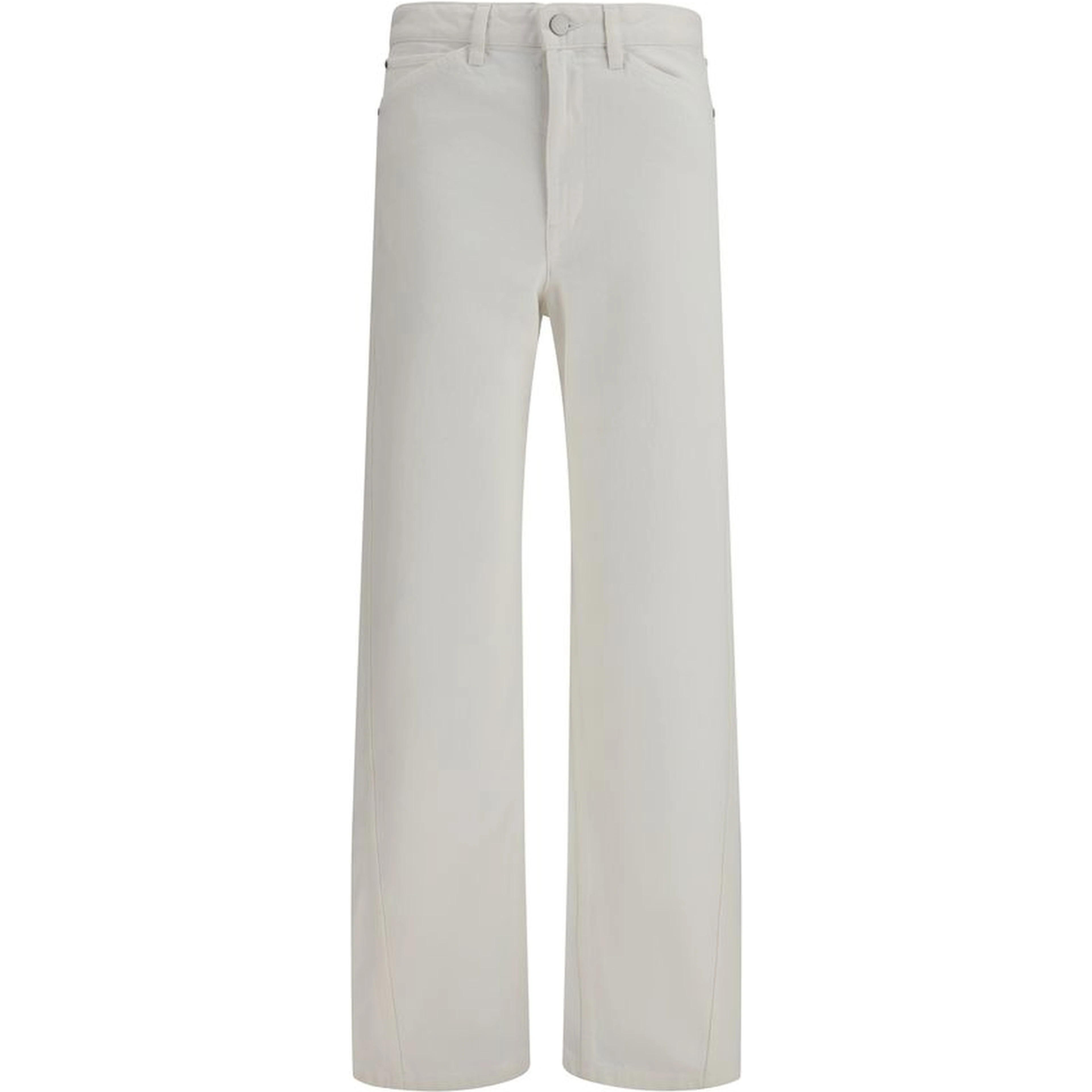 White Cotton Casual Pants