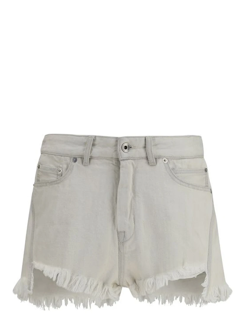 Beige Cotton Bermuda Shorts