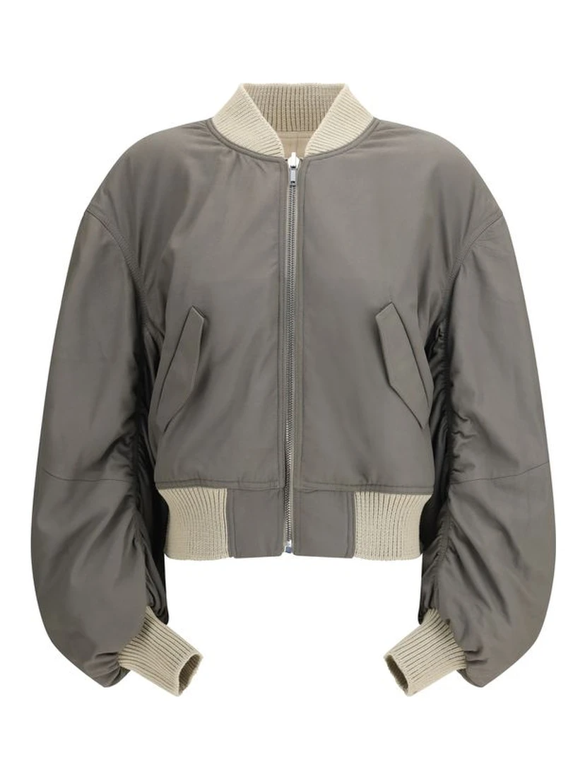 Beige Leather Jacket
